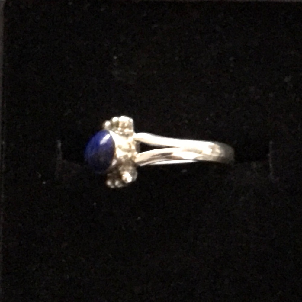 Vintage Blue Lapis 925 Sterling Silver Ring - Picture 3 of 8